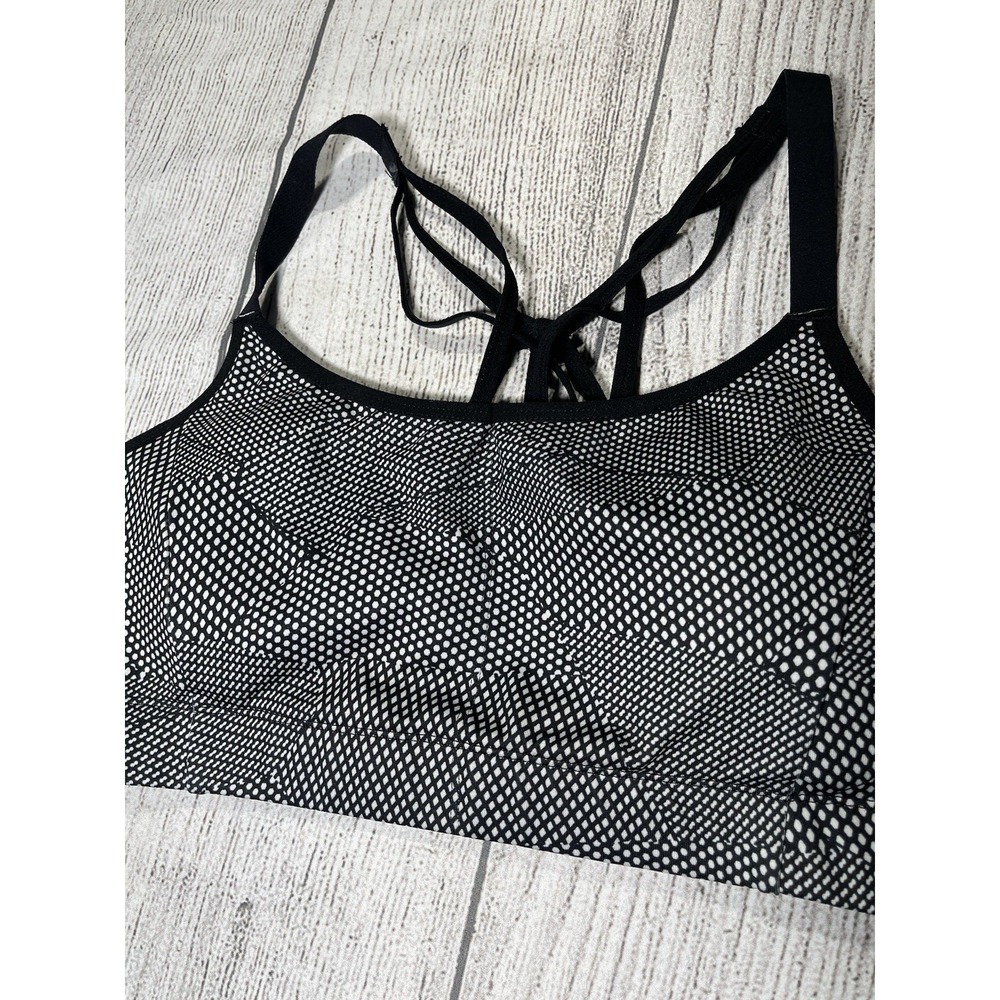 Champion Sports Bra Small Black Strappy Mesh Back No Wire Not Padded Womens - Picture 2 of 5